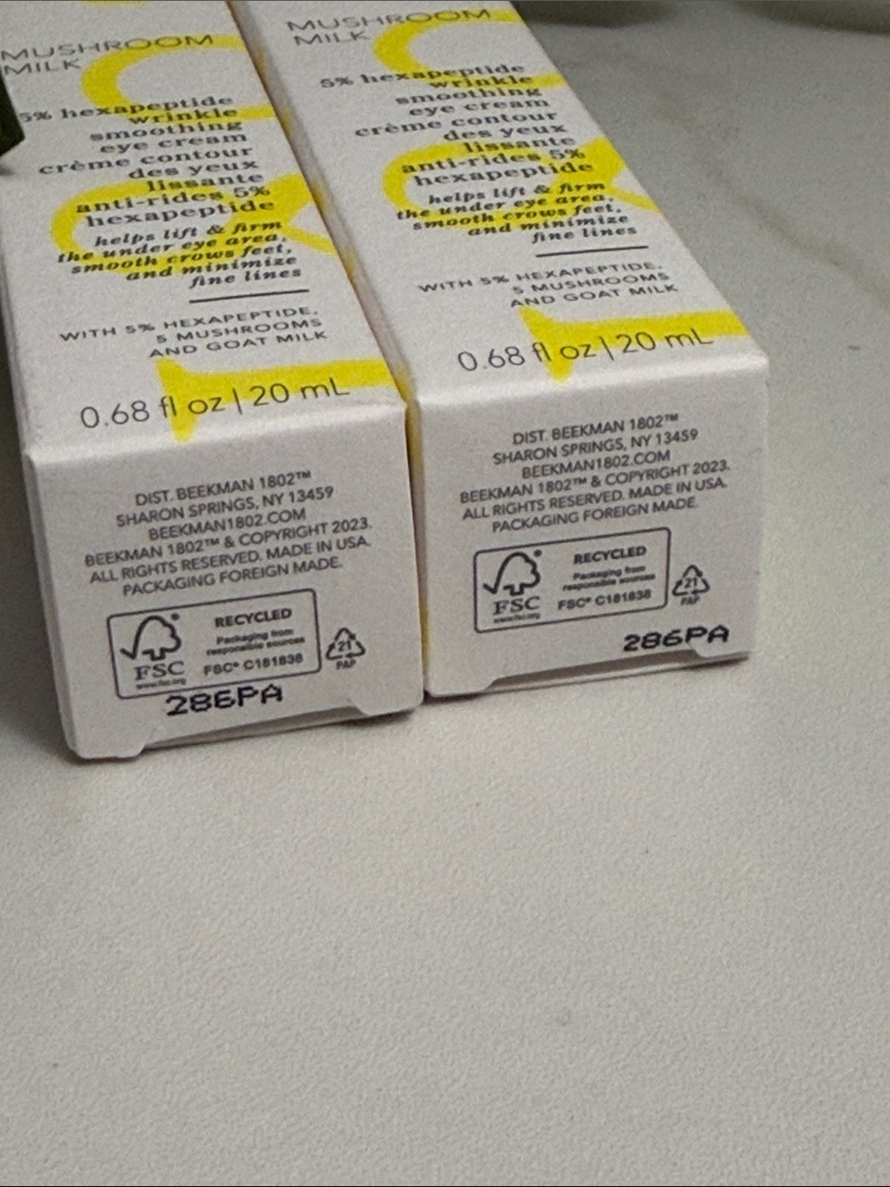 Beekman 1802 Mushroom Milk Eye Cream - 2x full size (.68 fl oz each) - Picture 2 of 2